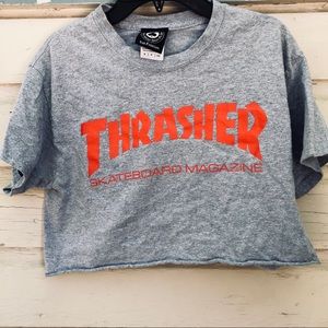 Gray Thrasher Crop Top! 🤘🏻